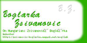 boglarka zsivanovic business card